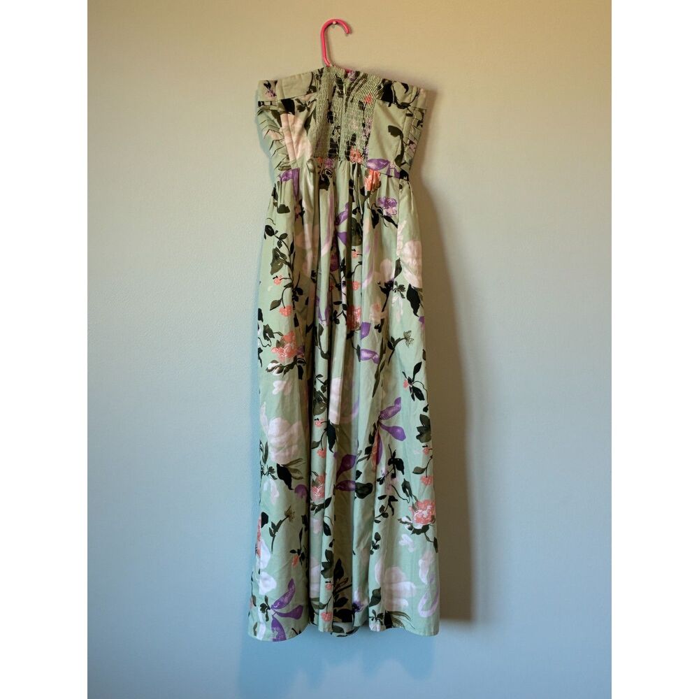 Abercrombie & Fitch Mint floral strapless dress SZ XXST